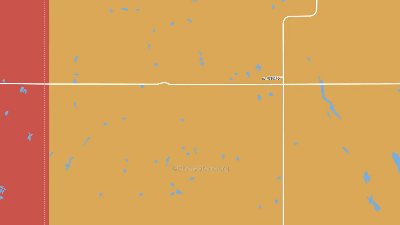 Hansboro, ND Map of Assault Rates