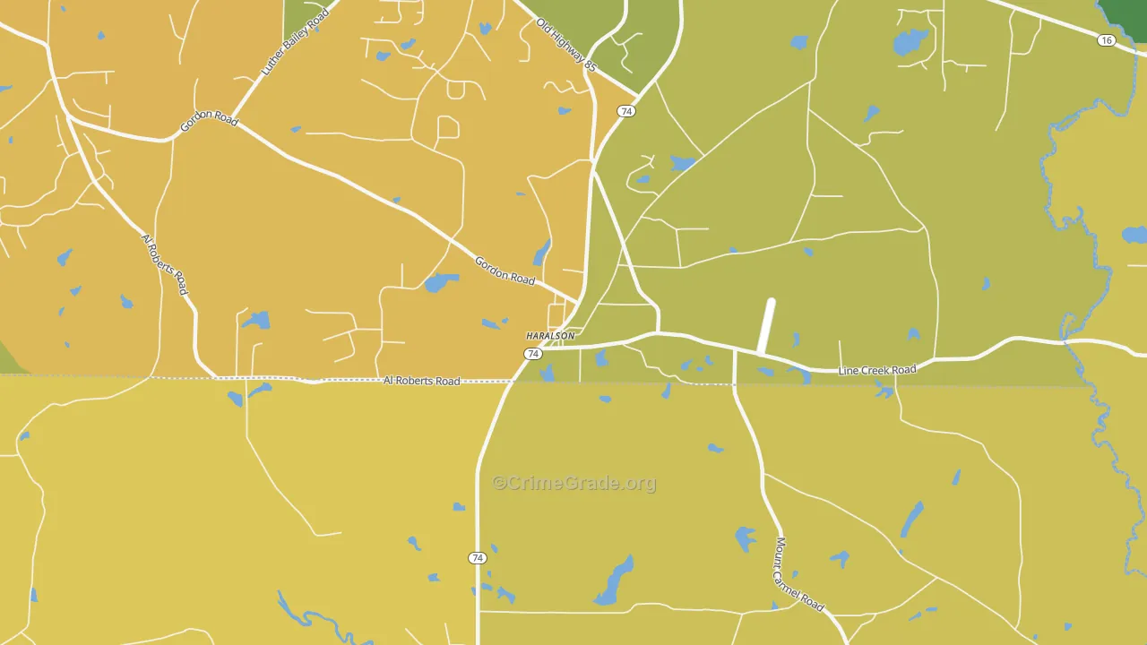 Haralson, GA Map of Assault Rates