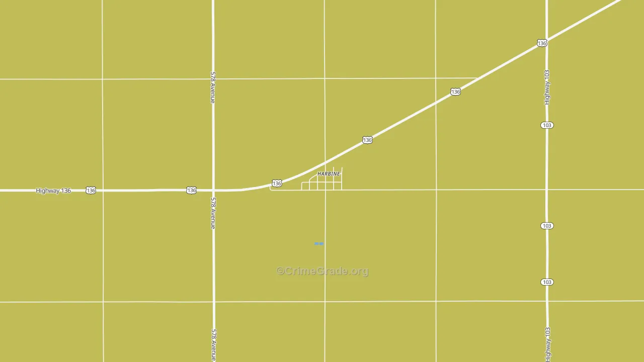 Harbine, NE Map of Assault Rates