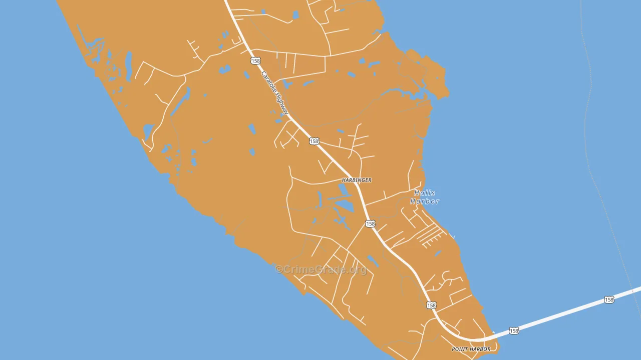 Harbinger, NC Map of Assault Rates