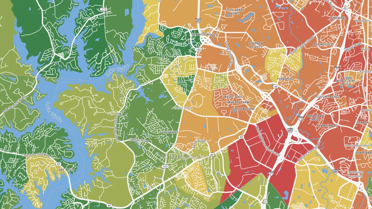 Harbor House, Charlotte, NC Map of Assault Rates