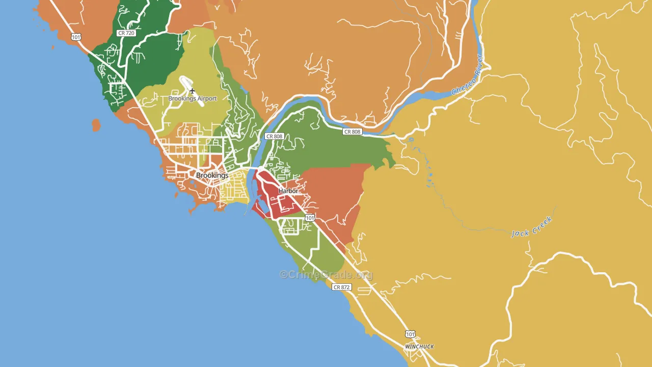 Harbor, OR Map of Assault Rates