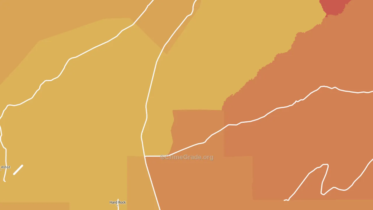Hard Rocks, AZ Map of Assault Rates