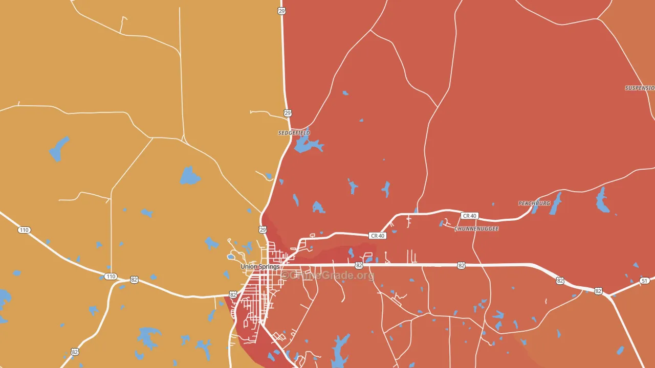 Hardaway, AL Map of Assault Rates