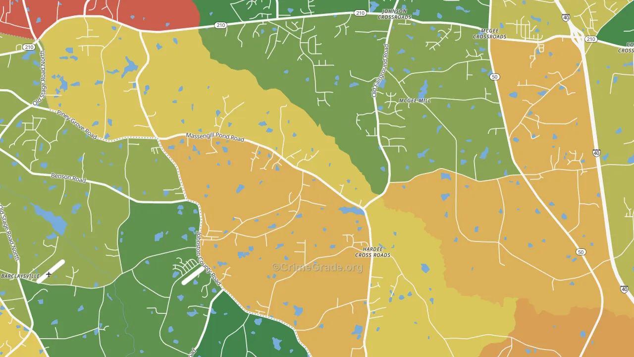 Hardee Cross Roads, NC Map of Assault Rates