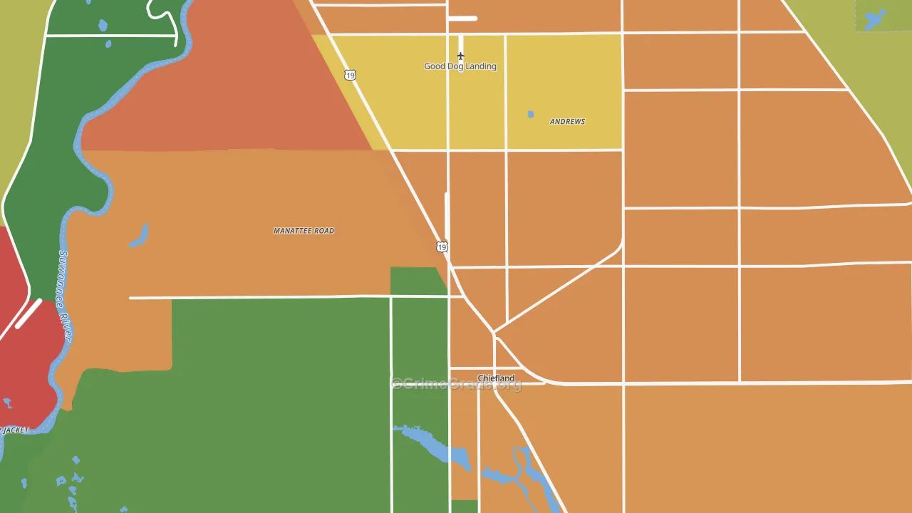 Hardeetown, FL Map of Assault Rates