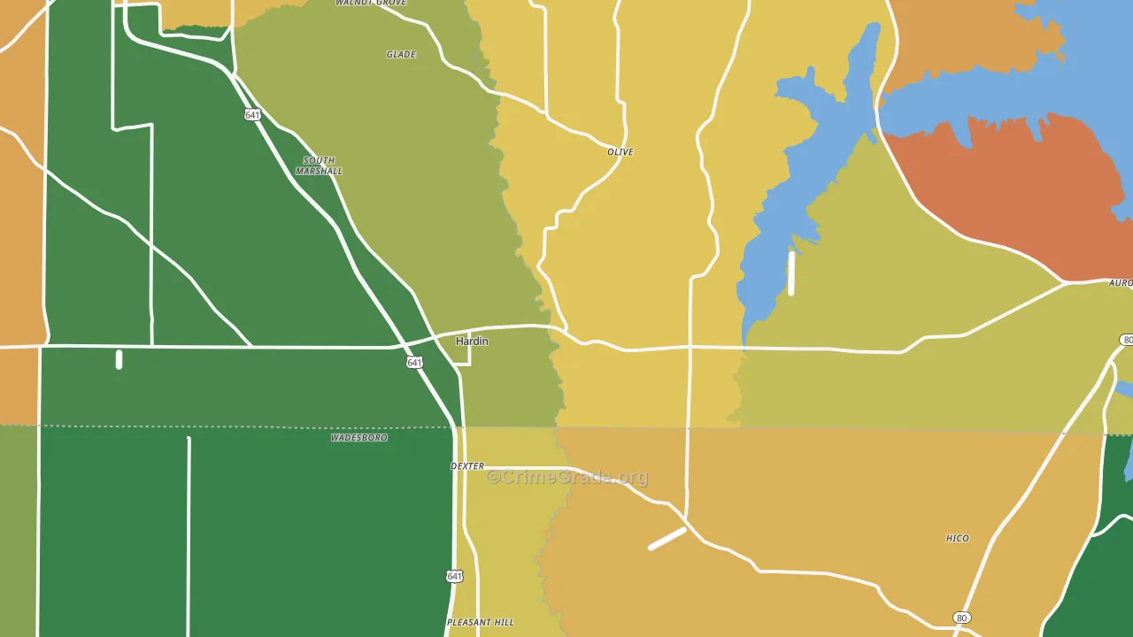 Hardin, KY Map of Assault Rates