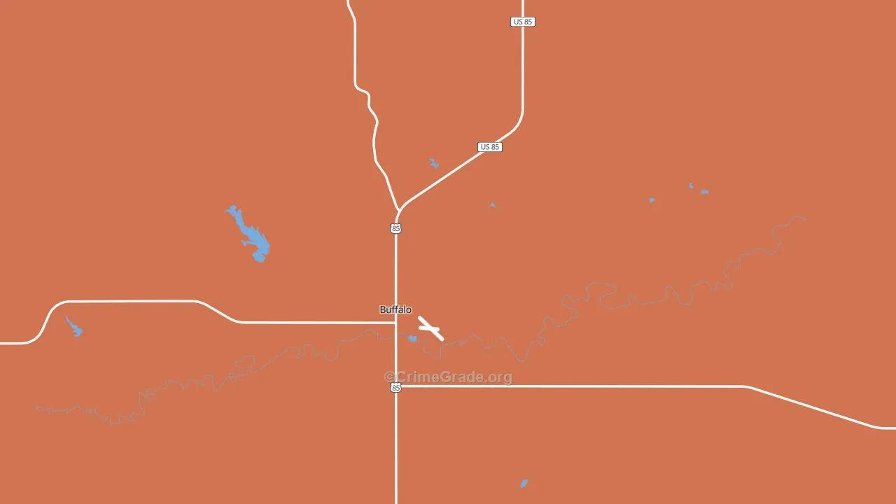 Harding County, SD Map of Assault Rates