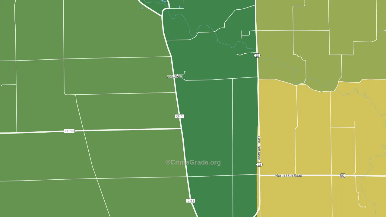 Harding, IL Map of Assault Rates