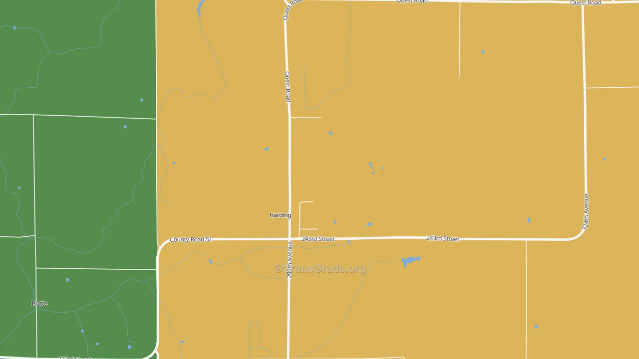 Harding, MN Map of Assault Rates