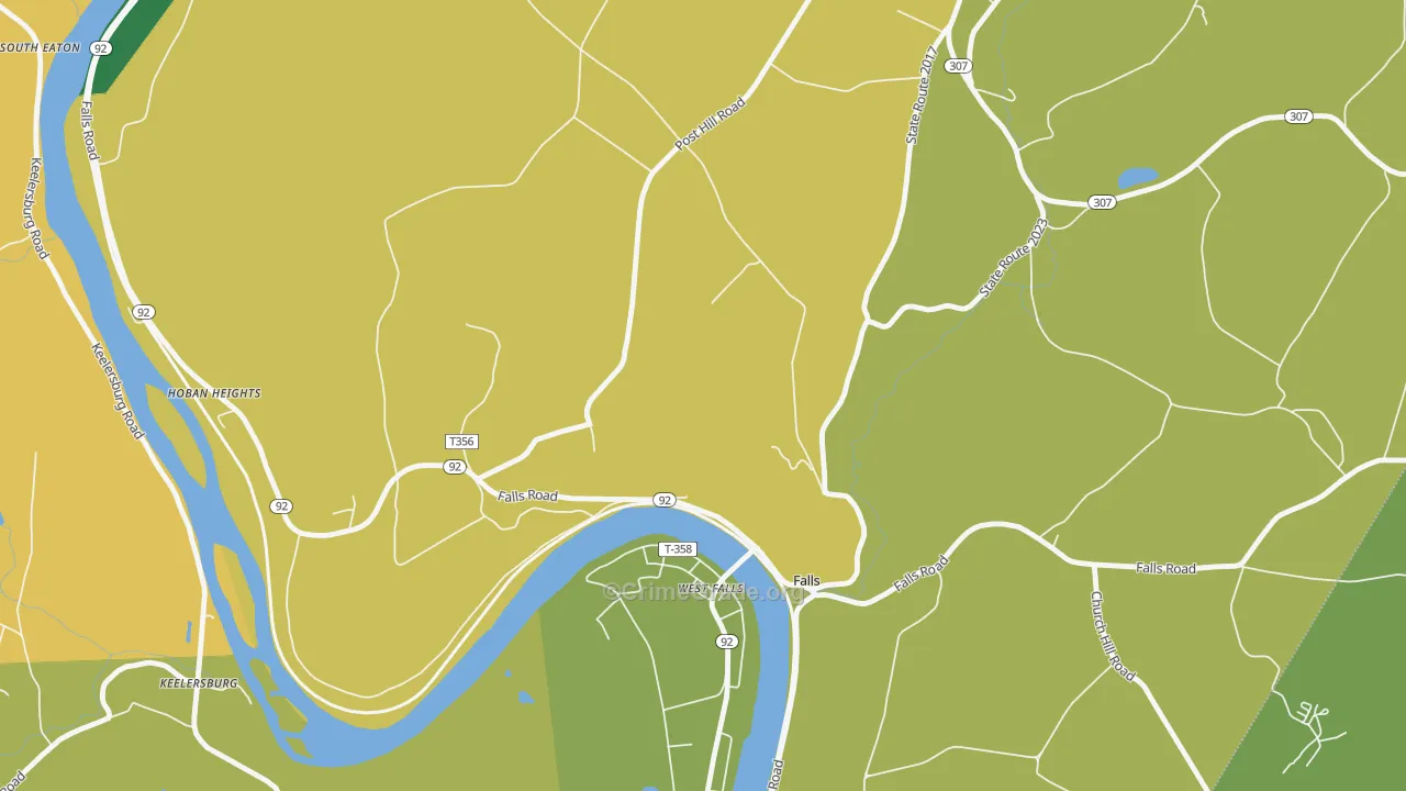 Harding, PA Map of Assault Rates