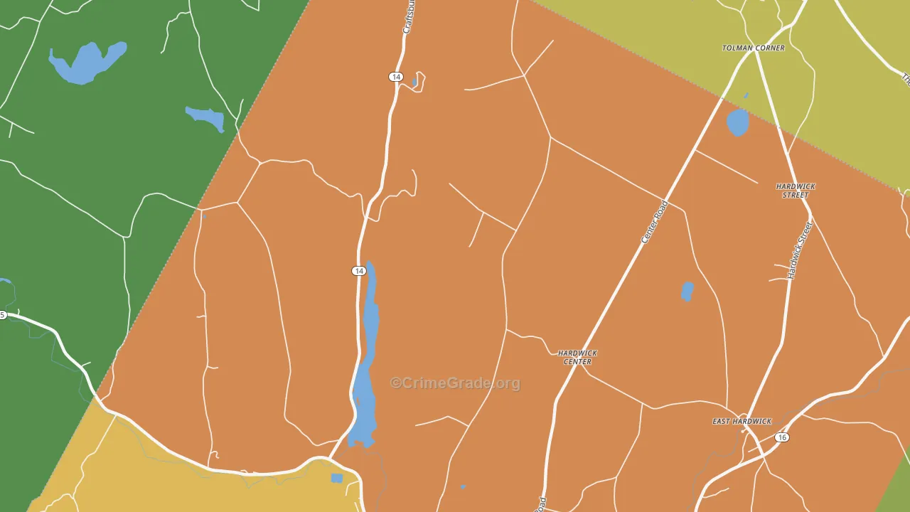 Hardwick Center, VT Map of Assault Rates