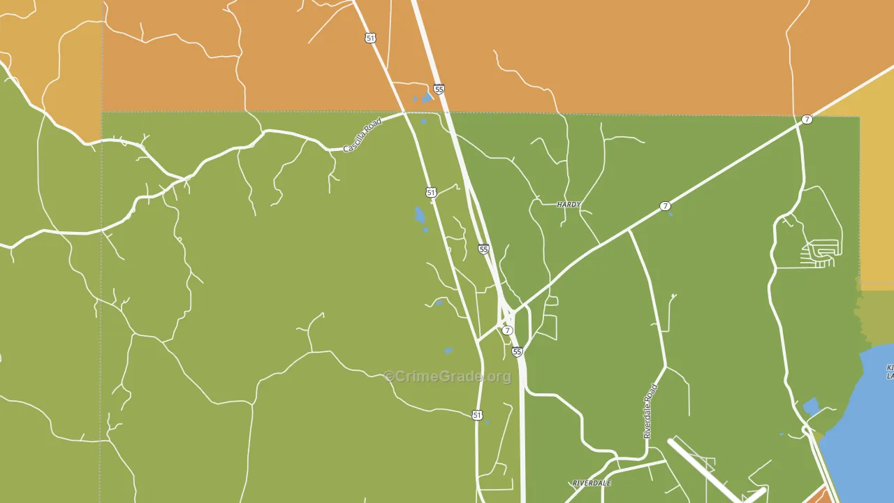Hardy, MS Map of Assault Rates