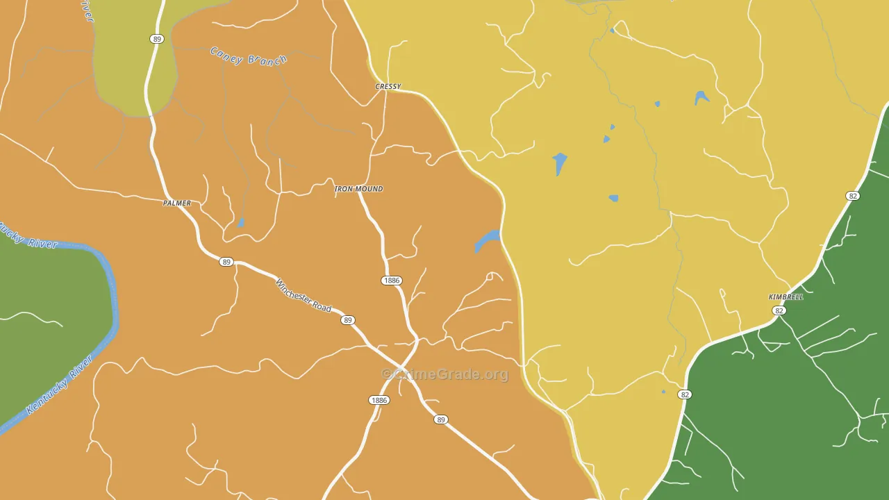 Hargett, KY Map of Assault Rates