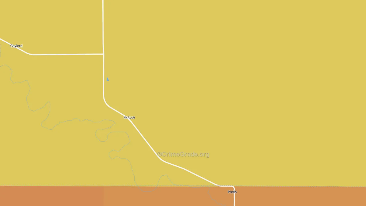 Harlan, KS Map of Assault Rates