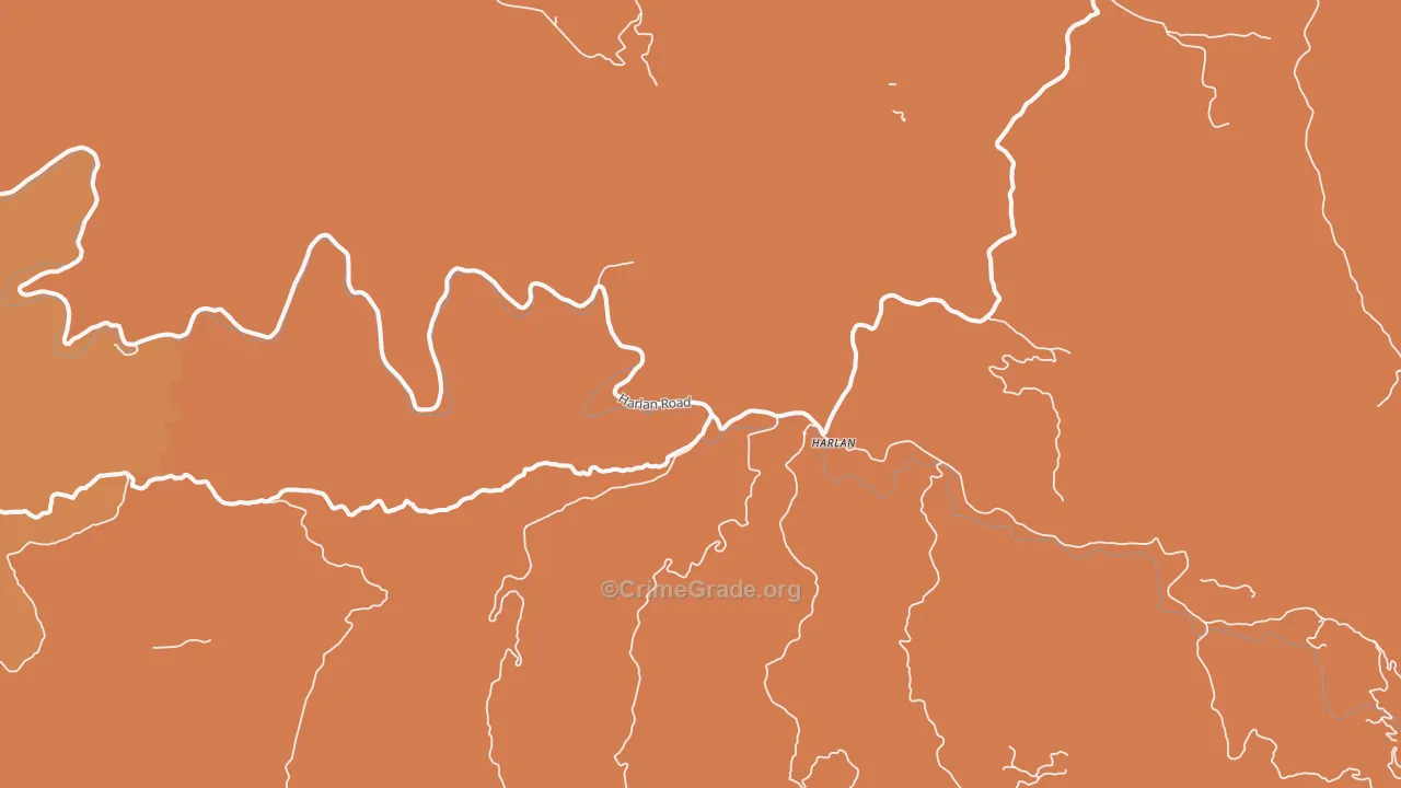 Harlan, OR Map of Assault Rates