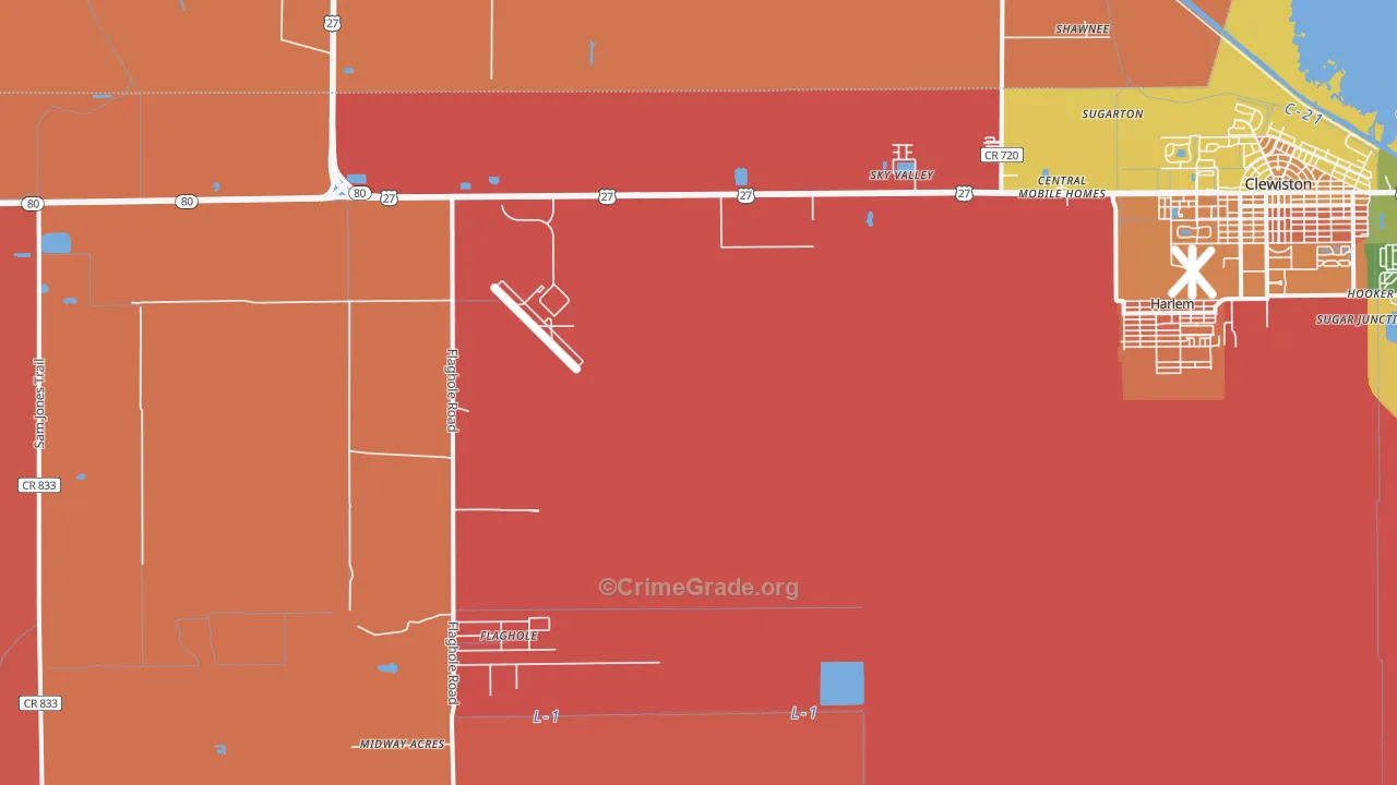 Harlem, FL Map of Assault Rates
