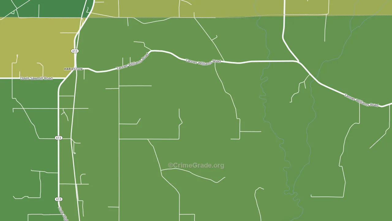 Harleston, MS Map of Assault Rates