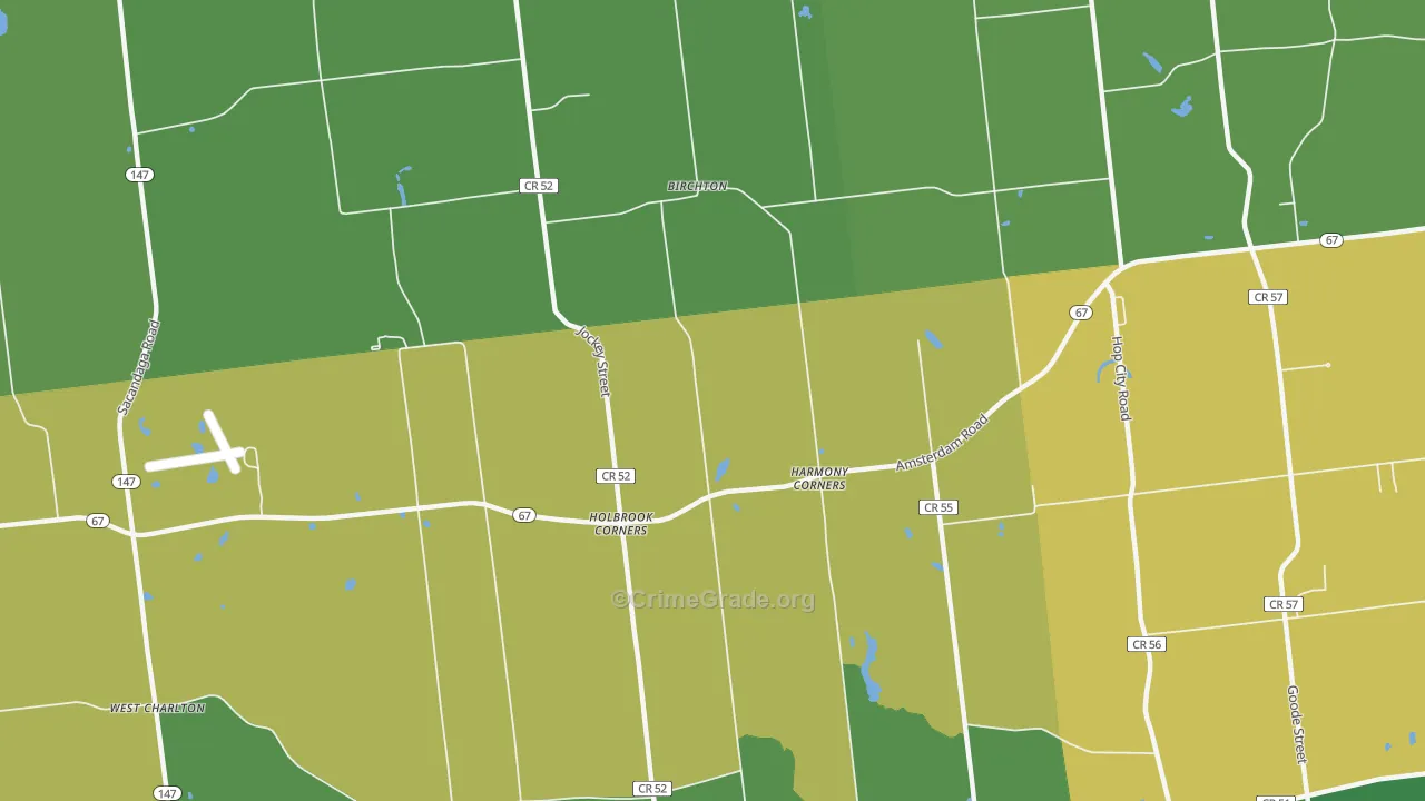 Harmony Corners, NY Map of Assault Rates