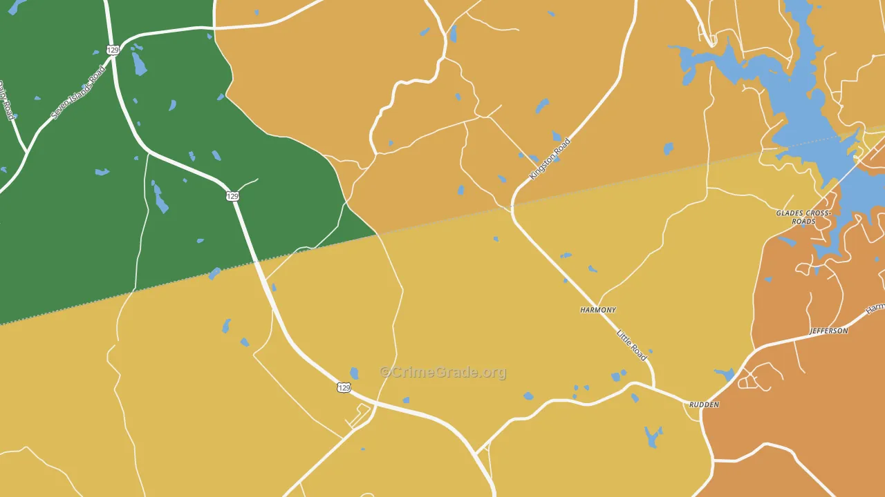 Harmony, GA Map of Assault Rates
