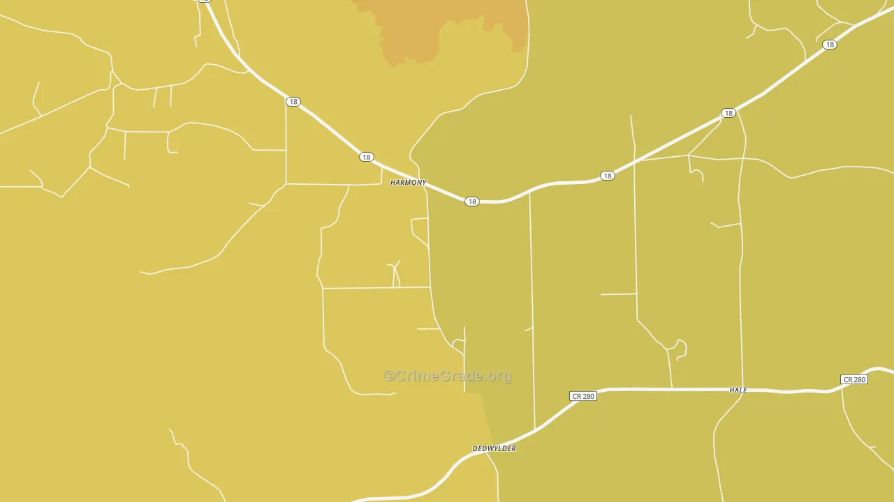 Harmony, MS Map of Assault Rates