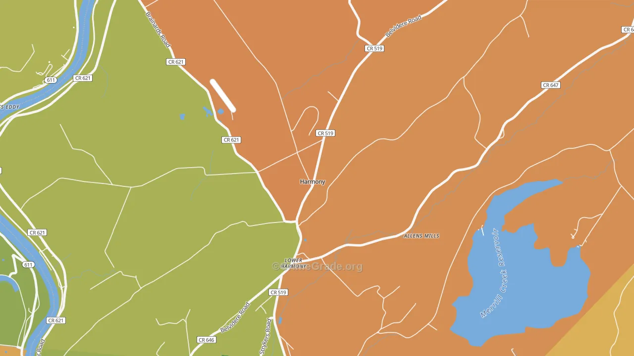 Harmony, NJ Map of Assault Rates