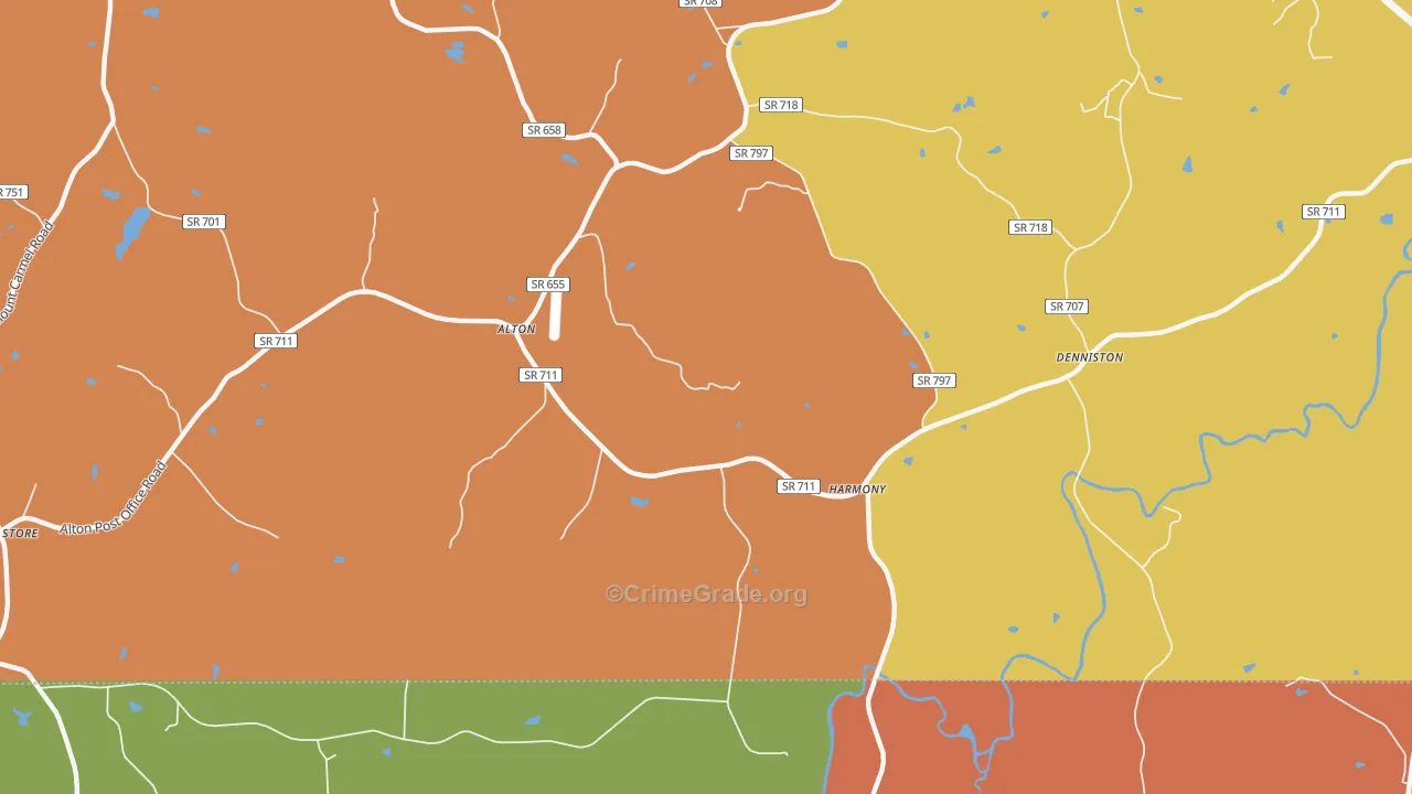 Harmony, VA Map of Assault Rates
