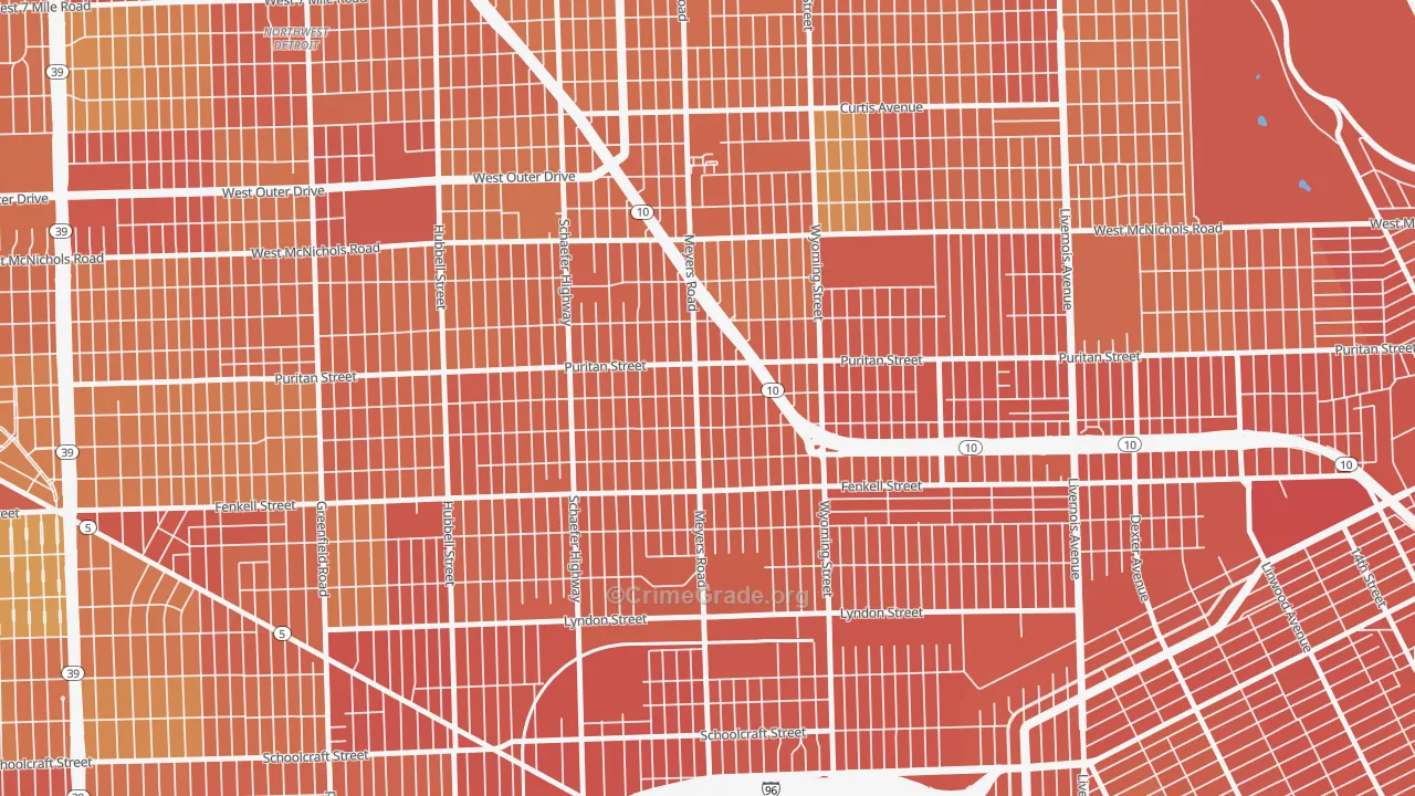 Harmony Village, Detroit, MI Map of Assault Rates