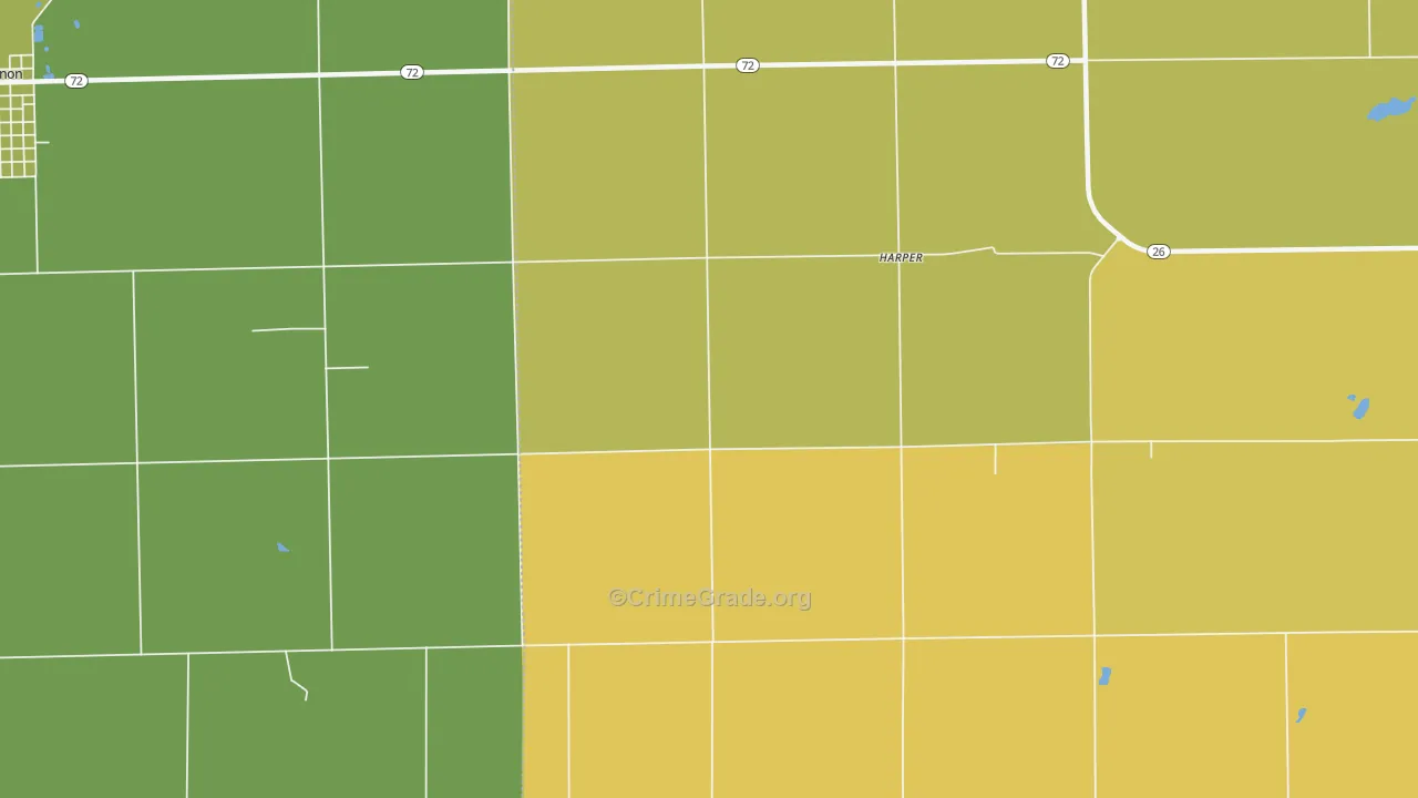 Harper, IL Map of Assault Rates