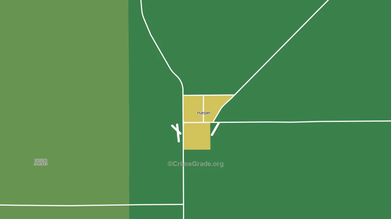 Harper, KS Map of Assault Rates