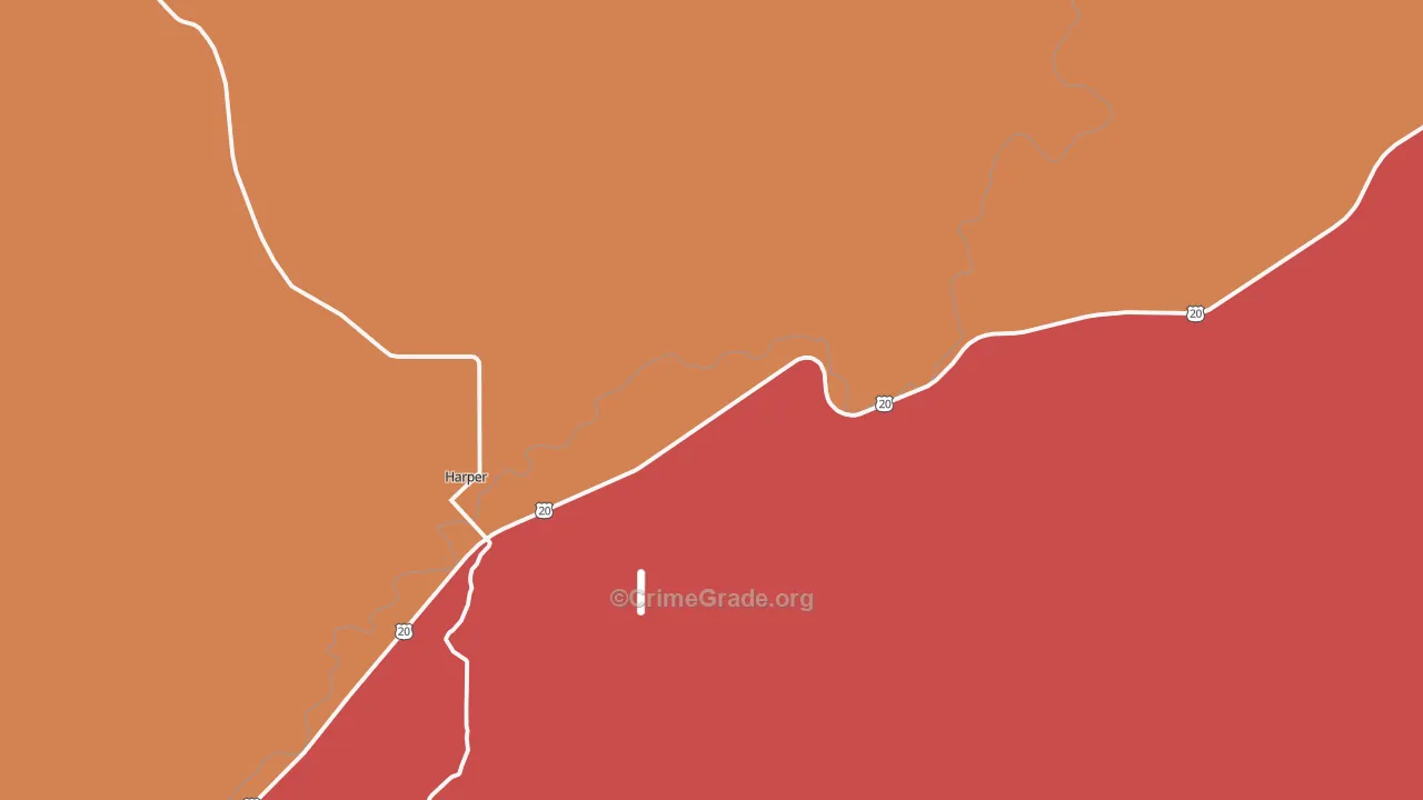 Harper, OR Map of Assault Rates