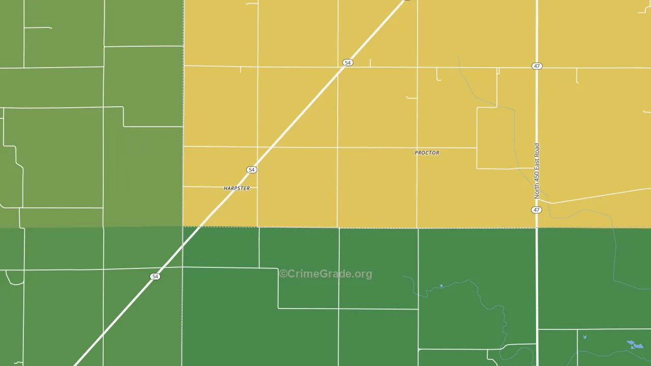 Harpster, IL Map of Assault Rates