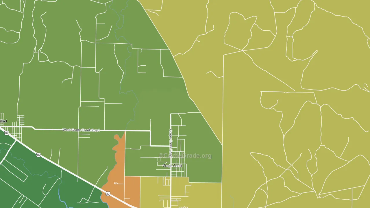 Harriet, TX Map of Assault Rates
