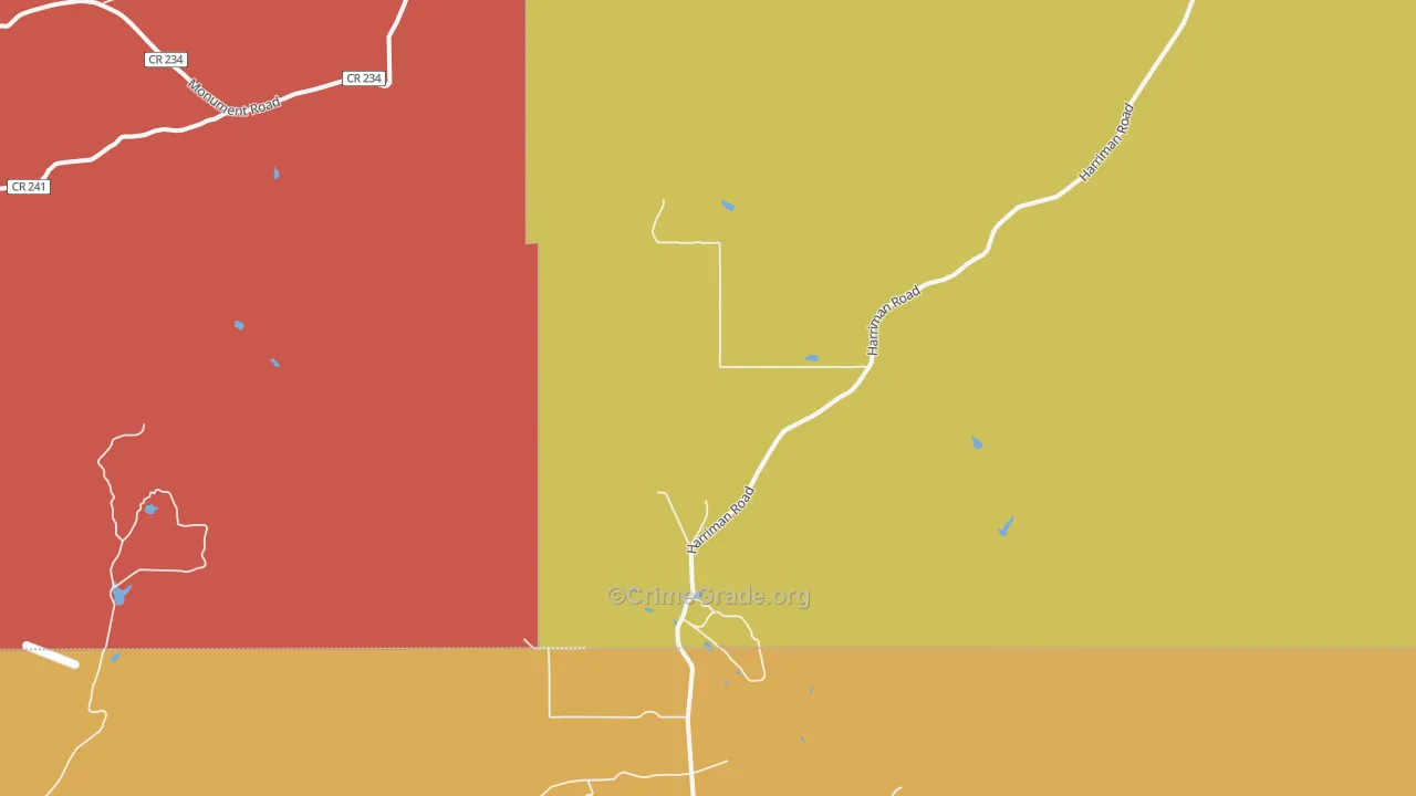Harriman, WY Map of Assault Rates