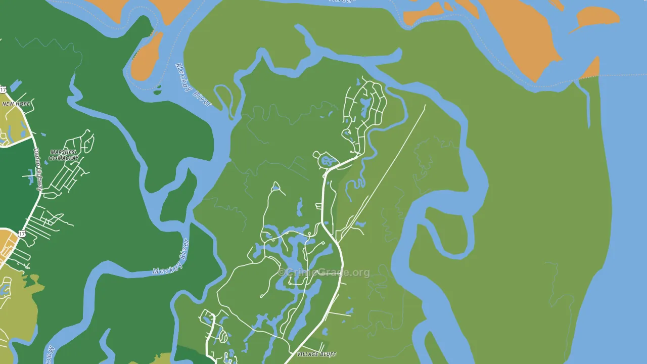 Harrington, GA Map of Assault Rates