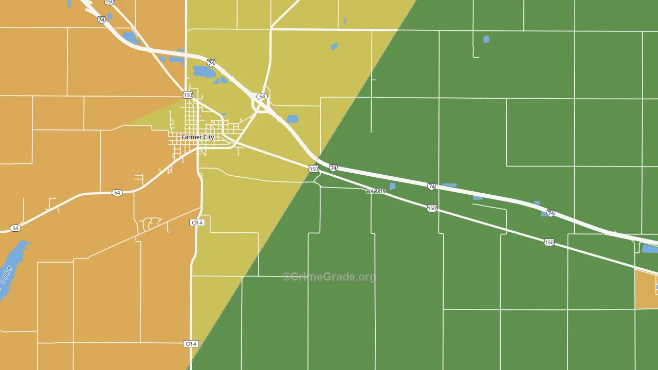 Harris, IL Map of Assault Rates