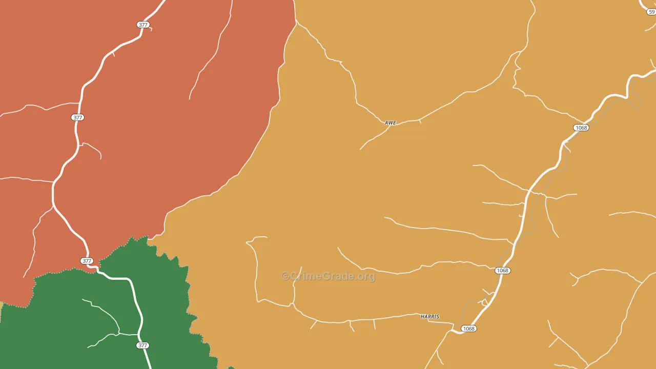 Harris, KY Map of Assault Rates