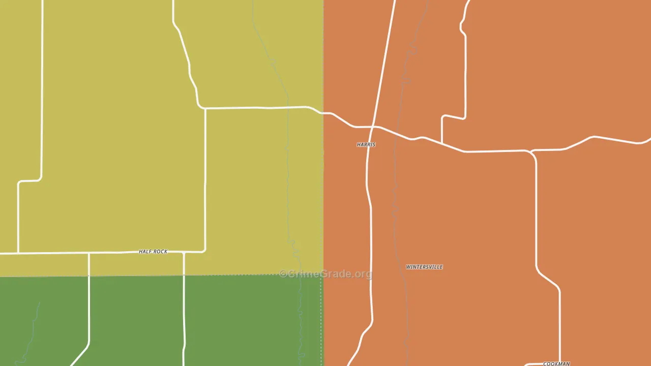 Harris, MO Map of Assault Rates