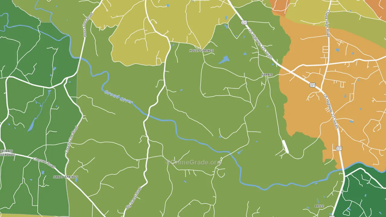 Harris, NC Map of Assault Rates