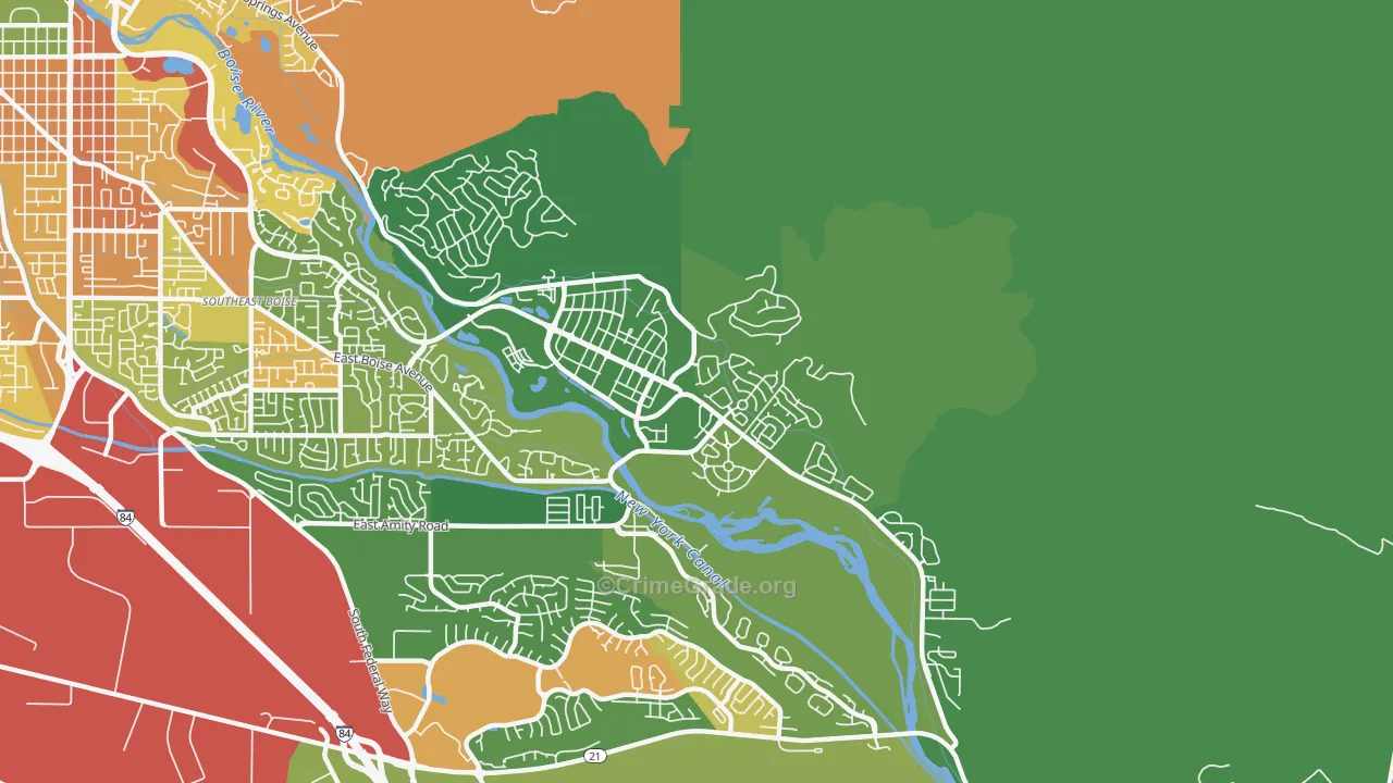 Harris Ranch, Boise, ID Map of Assault Rates