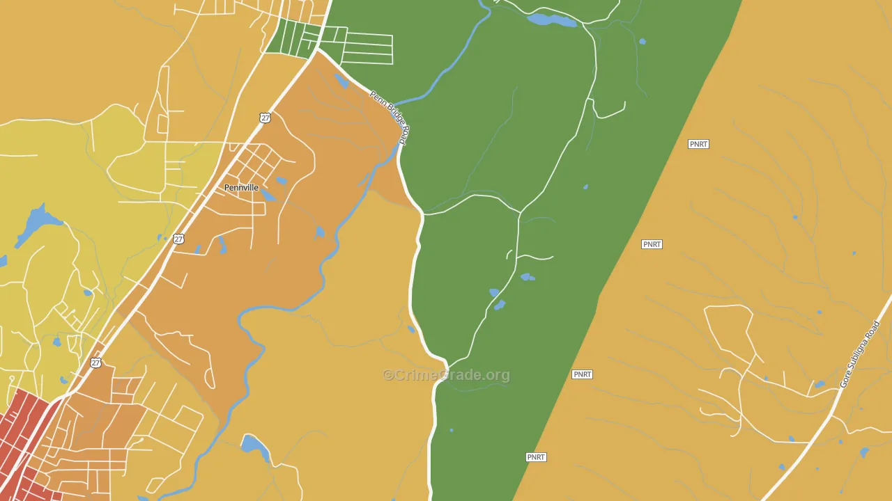 Harrisburg, GA Map of Assault Rates