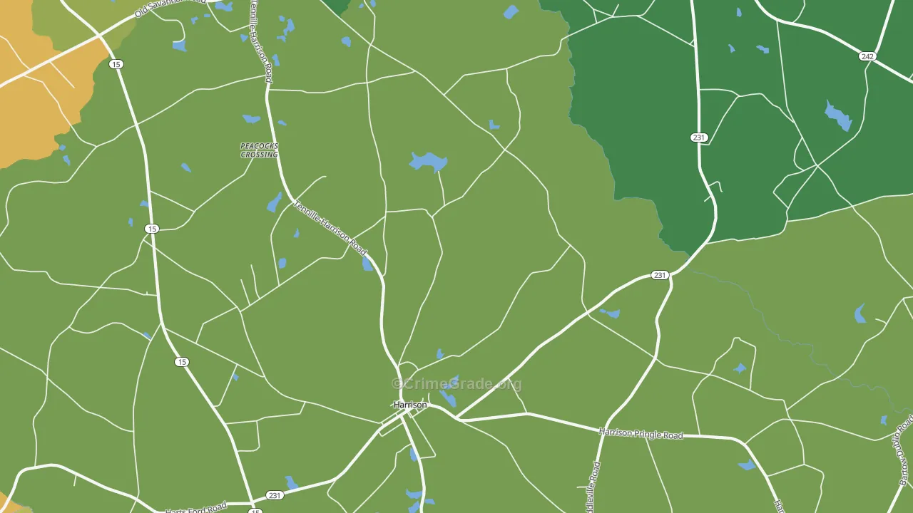 Harrison, GA Map of Assault Rates
