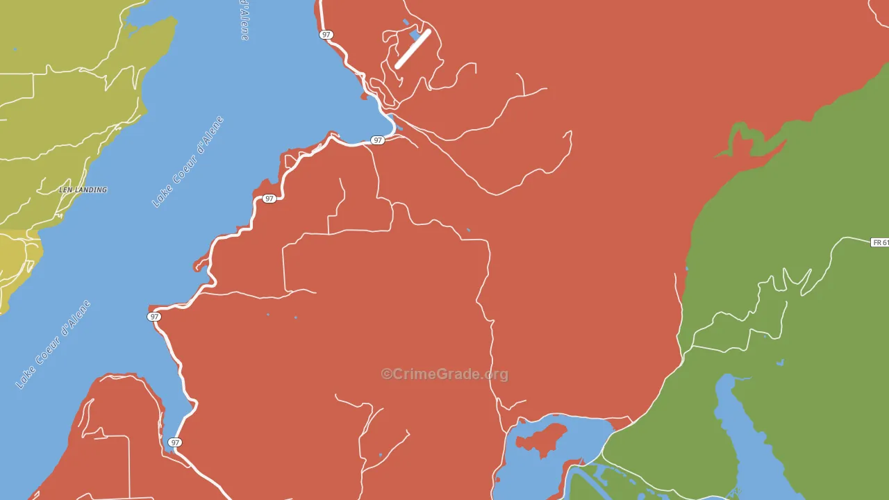 Harrison, ID Map of Assault Rates