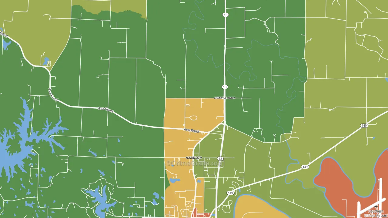 Harrison, IL Map of Assault Rates