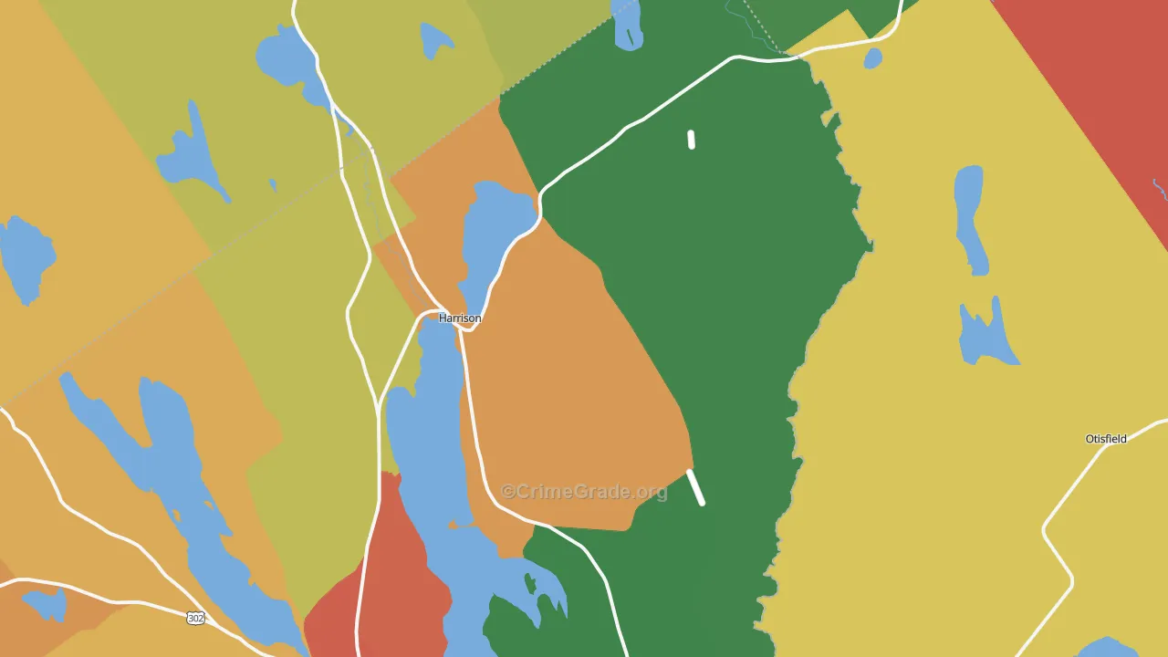 Harrison, ME Map of Assault Rates