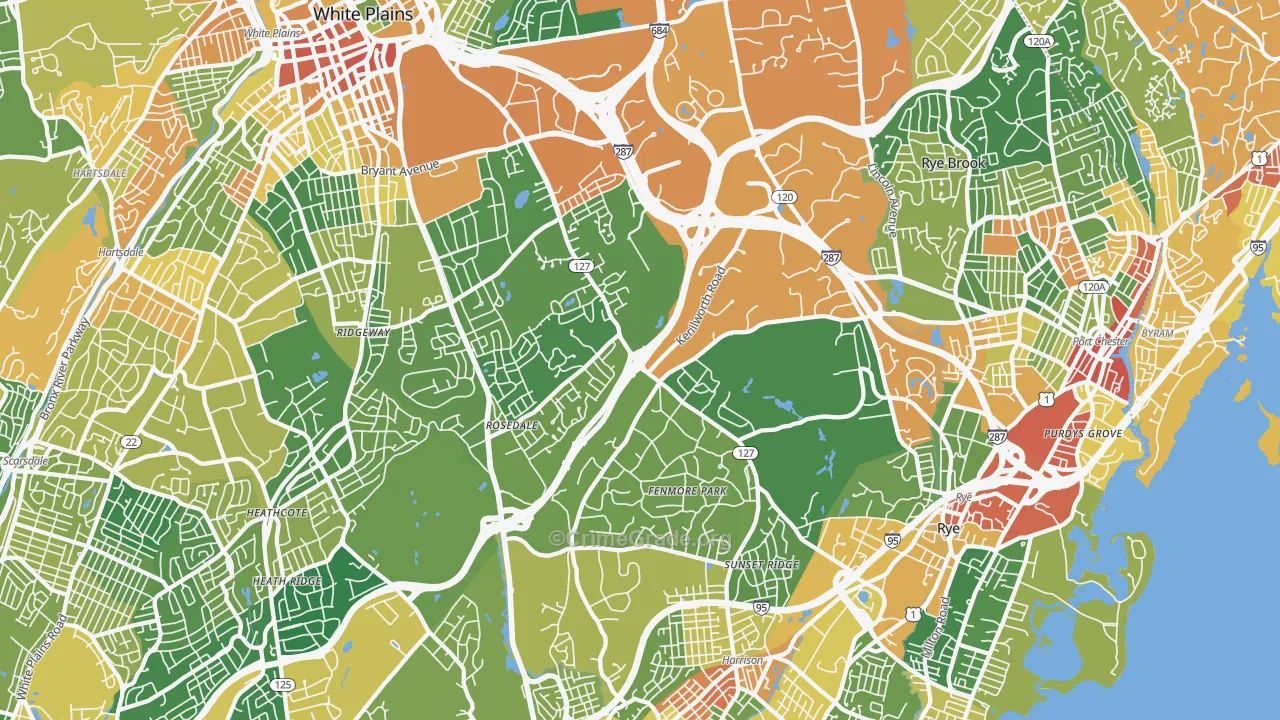 Harrison, NY Map of Assault Rates