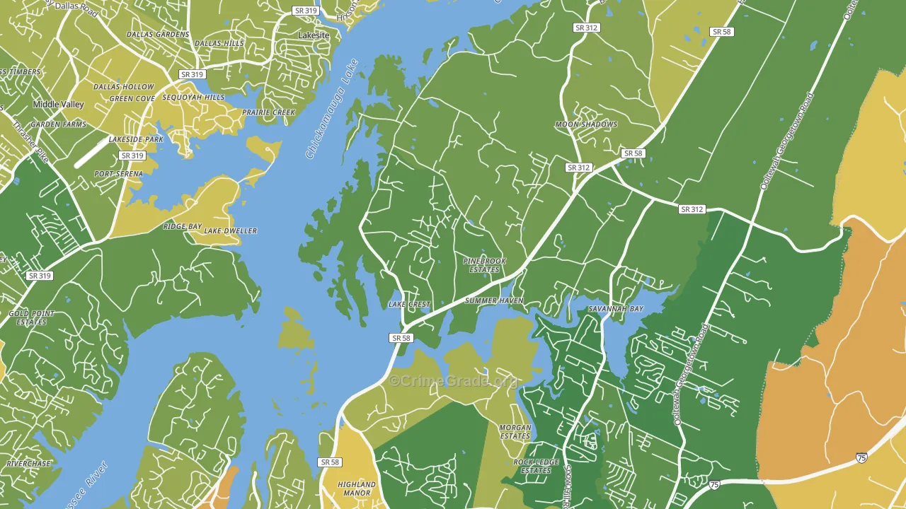 Harrison, TN Map of Assault Rates