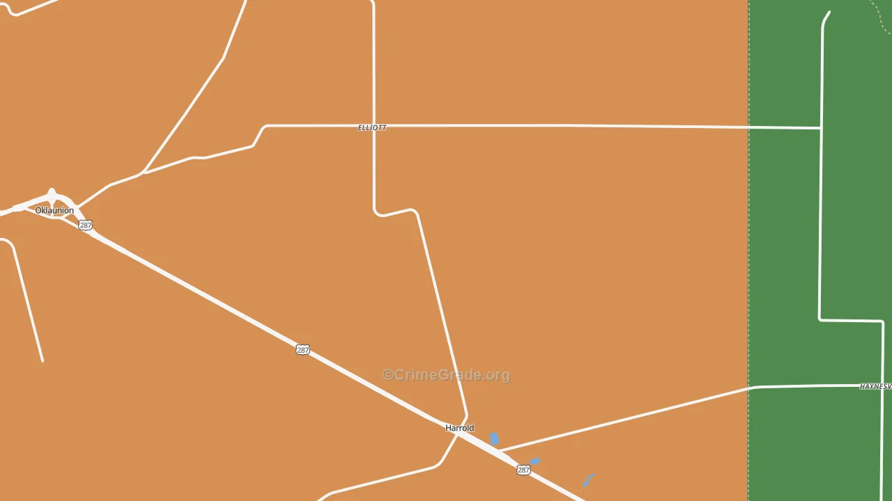 Harrold, TX Map of Assault Rates