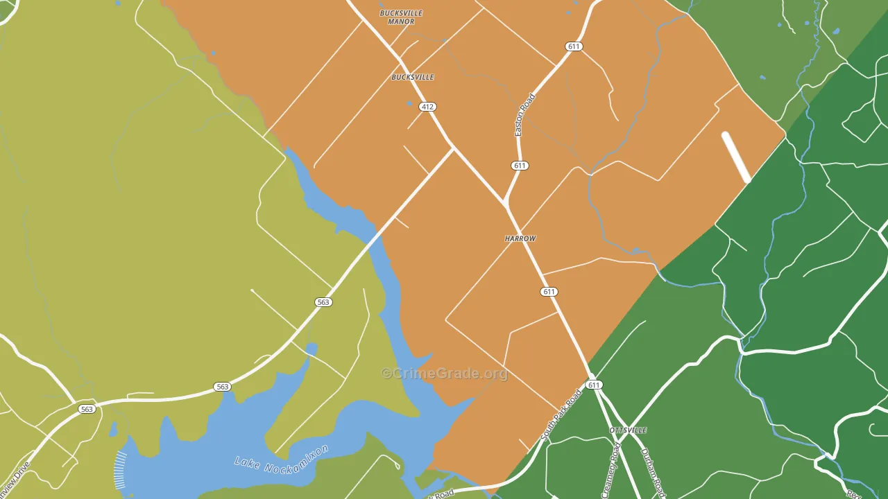 Harrow, PA Map of Assault Rates
