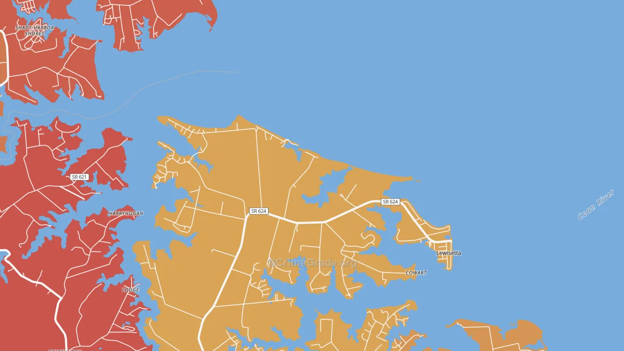 Harryhogan, VA Map of Assault Rates